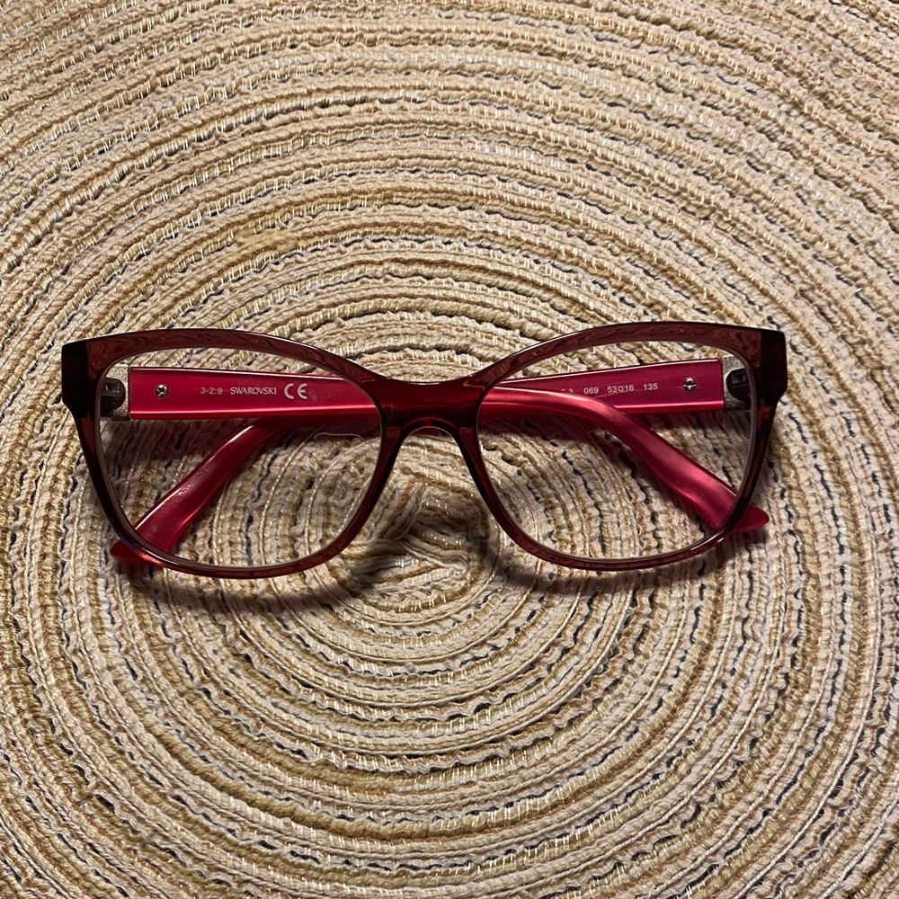 Swarvoski Burgundy Women's Glasses - Picture 3 of 8